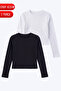 Girl's Ribbed 2-Piece Crop Top