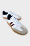 Unisex Lightweight Sneaker Shoes White - Bordo - 2