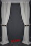 Baklava Model Cream Color Unploated Single Wing Background Curtain 300*260 cm - 3