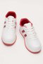 Unisex Flat Light Sole Sneaker Shoes White - Red - 2