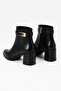Avelia Black Rustic Women's Daily Ankle Buckle Detailed Pointed Toe Thick Heeled Elegant Stylish Boots Bootie - 3