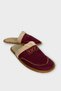 Unisex Plush Inside Non-Slip Sole Bohça House Slippers Bordo - 2