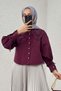 Baby Collar Short Shirt 2254 - Bordo