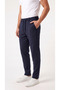 Men's Navy Blue Trousers Regular Fit Lycra Casual Jogger with Lace-Up Waist and Elastic Belt Suitable for Daily Use - 5
