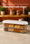 2-Layer Transparent Storage Container with Lid and Handle, Multi-Compartment Portable Organizer Box - 5
