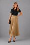 Standard Skirt with Pleats and Elastic Waist - 2