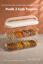 2-Layer Transparent Storage Container with Lid and Handle, Multi-Compartment Portable Organizer Box - 2