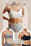 Women's 3-Pack Thin Straps Cotton Padded Sports Bra Set