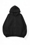 Unisex Soft Textured Oversize 3 Thread Zipper Sweatshirt - 2