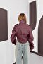 Women's Corset Detailed Biker Crop Leather Jacket - 2