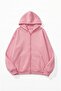 Unisex Soft Textured Oversize 3 Thread Zipper Sweatshirt - 2