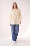 Yellow poplin shirt with tassel detail