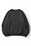 Unisex Soft Textured Chi Alpha Printed Design Oversize 3 Thread Crew Neck Sweatshirt - 2