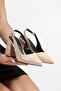 Pointed Toe, Open Back, 9 cm Covered Heel, New Season - 4
