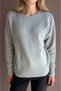 Crew Neck Drop Shoulder Soft Textured Loose Fit Long Sleeve Basic Knitwear Sweater Aw26Kz00029 - 3