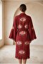 Women's Muslin Long Kaftan with Evil Eye Motif Bohemian Kimono - 2
