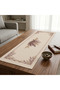 Flora Wild Flowers 1Pc Runner Tablecloth Beige Plum Embroidery Look Botanical Patterned Decorative Decorative Living Room Kitchen Decor Digital Printing - 5