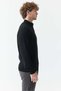 Men's Stand-Up Collar Pique Knit Jacquard Half-Zip Tricot Cardigan Em2109 - 4