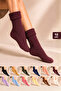 Women's Curled Lambswool Wool Half-Toe Socks 12-Pack