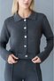 Polo Collar Gold Button Detailed Belted High Waist Spanish Leggings Knitwear Top and Bottom Set Aw26Au0002 - 4
