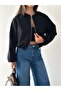 Drawstring Bomber Women's Cashmere Jacket - 2