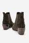 Felia Genuine Leather Elastic Pull-On Women's Boots Khaki Suede - 3