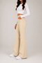 Lucia Women's Beige High Waist Lycra Flared Jeans - 3