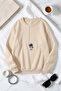 Unisex Astronaut Printed Crew Neck Sweatshirt