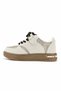 Unisex Kids Beige Brown Suede Look Sports Shoes Lace-Up Thick Sole Casual Sneaker - 2