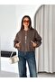 Drawstring Bomber Women's Cashmere Jacket - 2