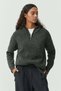 Women's Hooded Zippered Knitwear Sweater