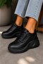 Women's 5 cm Heeled, Thick Platform Sole, Stylish, Lace-Up Sneaker - 3