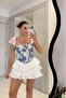 Premium Trend Princess Model Tulle Strap Patterned Corset