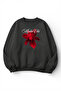 Unisex Soft Textured Chi Alpha Printed Design Oversize 3 Thread Crew Neck Sweatshirt