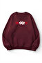 Unisex Soft Textured Bloom Printed Design Oversize 3 Thread Crew Neck Sweatshirt