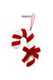 Christmas Ornament Cane with Velvet Candy Bow Red and White 20 cm - 2