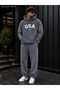 Men's Usa Star Printed Tracksuit Set / Hooded Sweatshirt and Straight-Leg Bottoms