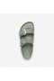 Mk205 Water Green Genuine Leather Full Covered Cork Sole Double Buckle Unisex Orthopedic Slippers - 5