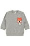 Fox Printed 6-18 Month Sweatshirt - Gray