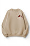 Unisex Soft Textured No Love Printed Design Oversize 3 Thread Crew Neck Sweatshirt