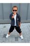 Hooded T-Shirt and Seasonal Coat Three-Piece Boys' Set - 2