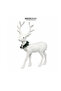 Christmas Ornament Deer Figurine with Bell White 40 cm - 2