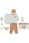 Hello Little One Bodysuit Sets - Brown