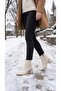 Pointed Toe Leather Look Leather Front Metal Detailed Zippered Short Simple Classic Boots Bootie - 7