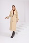 Women's Belted Long Trench Coat Oversized Cut - 3
