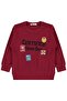 Certified Printed Sweatshirt for 2-5 Years - Claret Red
