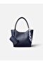 Carla Large Size Bag with Scarf and Mini Wallet (Navy Blue)