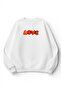 Unisex Soft Textured Strawberry Love Printed Design Oversize 3 Thread Crew Neck Sweatshirt