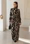 Turtleneck Patterned Jumpsuit - Patterned - 2