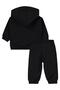 Rabbit Printed Hooded Basic Set for 6-18 Months - Black - 4
